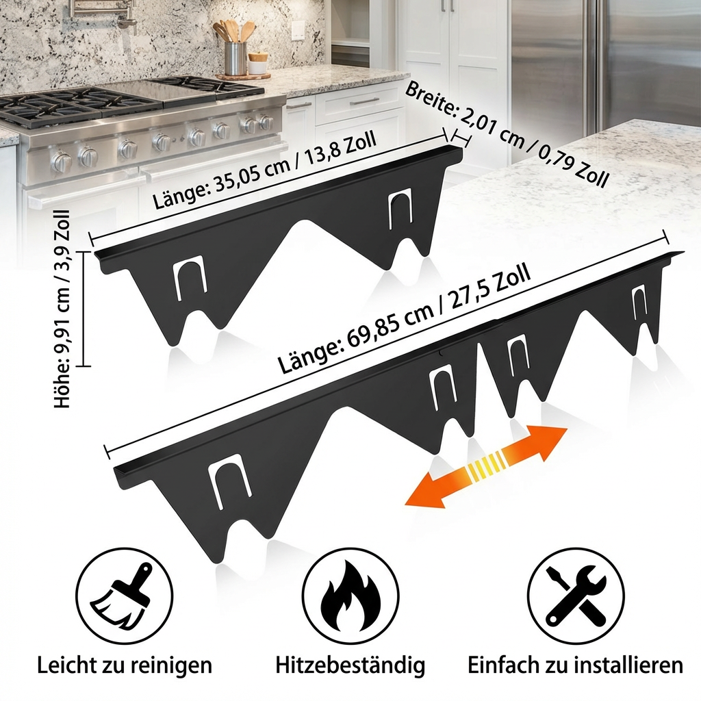 Herdspaltabdeckung verstellbar – Küchenspalt Abdeckung - Detailansicht 5 | BEST-AMBIENCE