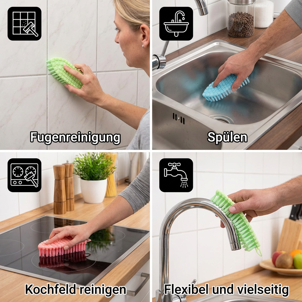 Flexible Reinigungsbürste für Küche, Bad & Fliesen - Detailansicht 4 | BEST-AMBIENCE