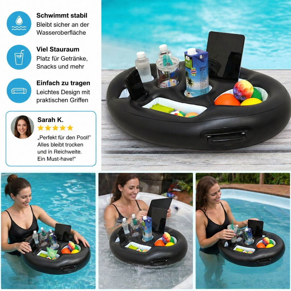Aufblasbares Tablett für Getränke & Snacks – Pool - Detailansicht 3 | BEST-AMBIENCE