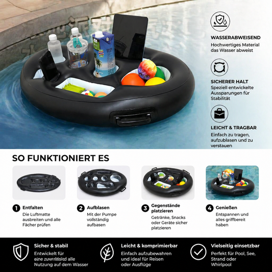 Aufblasbares Tablett für Getränke & Snacks – Pool - Detailansicht 2 | BEST-AMBIENCE