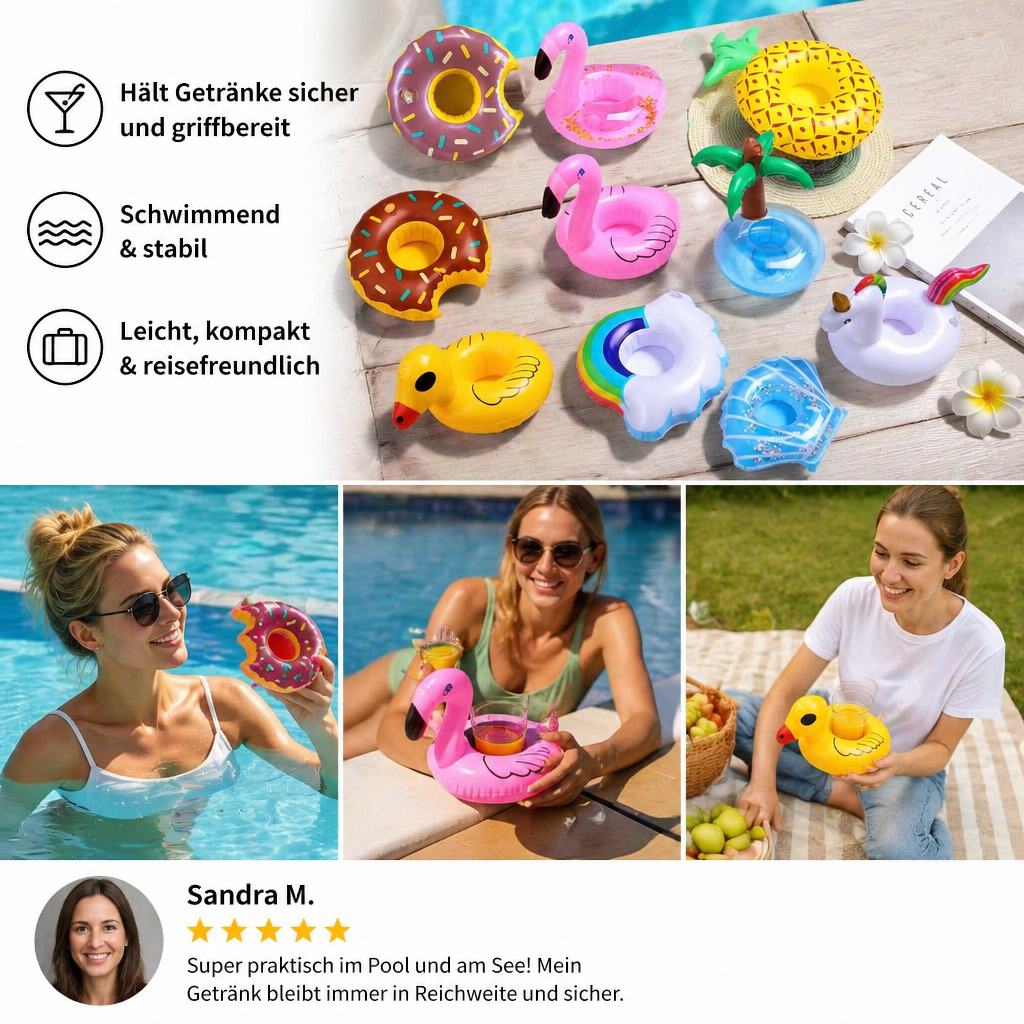 Pool-Getränkehalter Schwimmend | Untersetzer für Strand - Detailansicht 3 | BEST-AMBIENCE