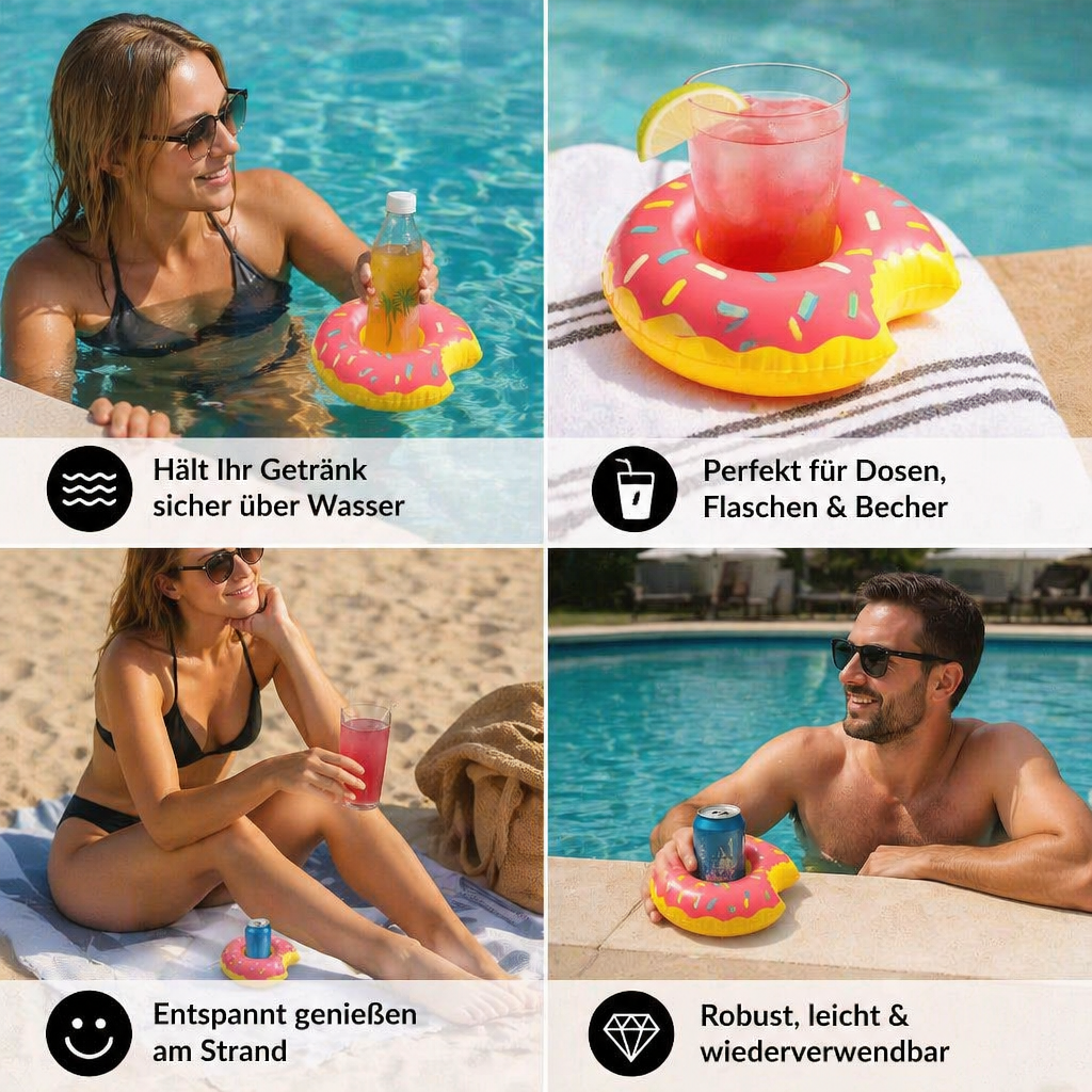 Pool-Getränkehalter Schwimmend | Untersetzer für Strand - Detailansicht 4 | BEST-AMBIENCE