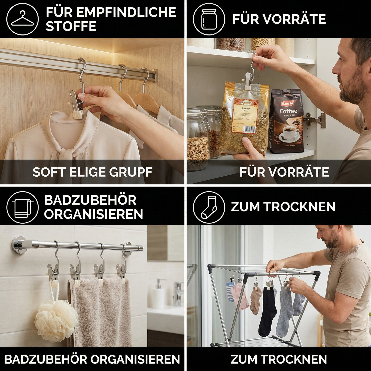 Platzsparender Hosenhalter – Multifunktionaler Kleiderclip - Detailansicht 4 | BEST-AMBIENCE