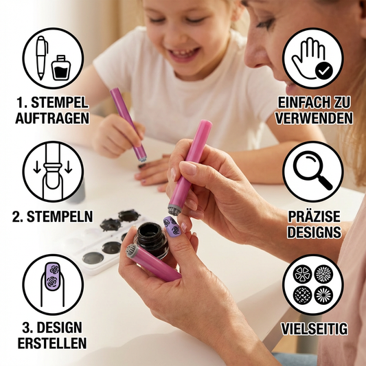 Nagel-Stempel Set Blumen Maniküre DIY Nageldesign - Detailansicht 2 | BEST-AMBIENCE