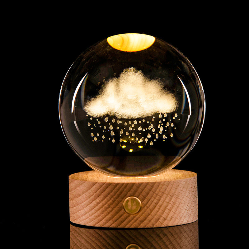 3D Kristallkugeln 8 cm mit LED