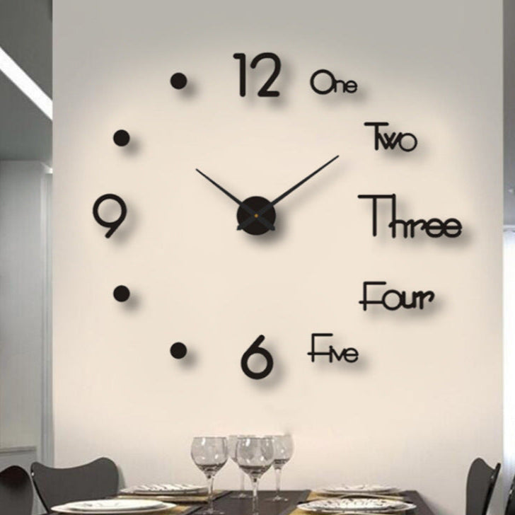 Moderne 3D Wandzeituhr - Design Funktion XL-Format