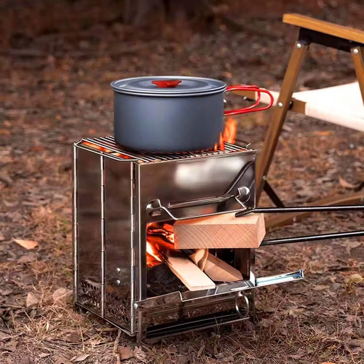 Tragbarer Tisch Holzofen Camping - Falfbar, Grill