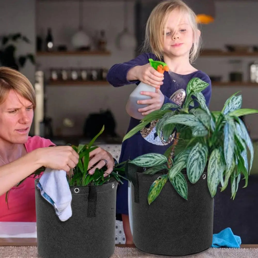 Filz-Pflanzbeutel atmungsaktiv mit Griffen für Garten – Detailansicht 5 | BEST-AMBIENCE