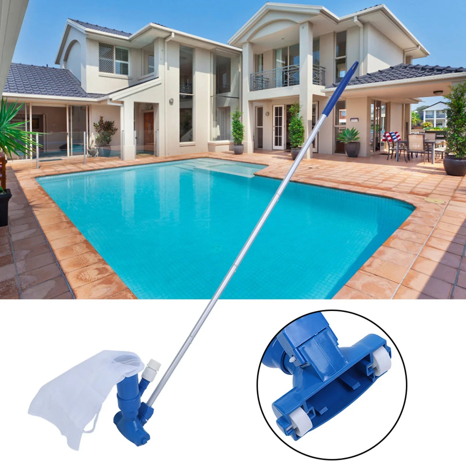Poolreinigungsset Teleskopstange Netzfilter Zubehör - Garten & Outdoor | BEST-AMBIENCE