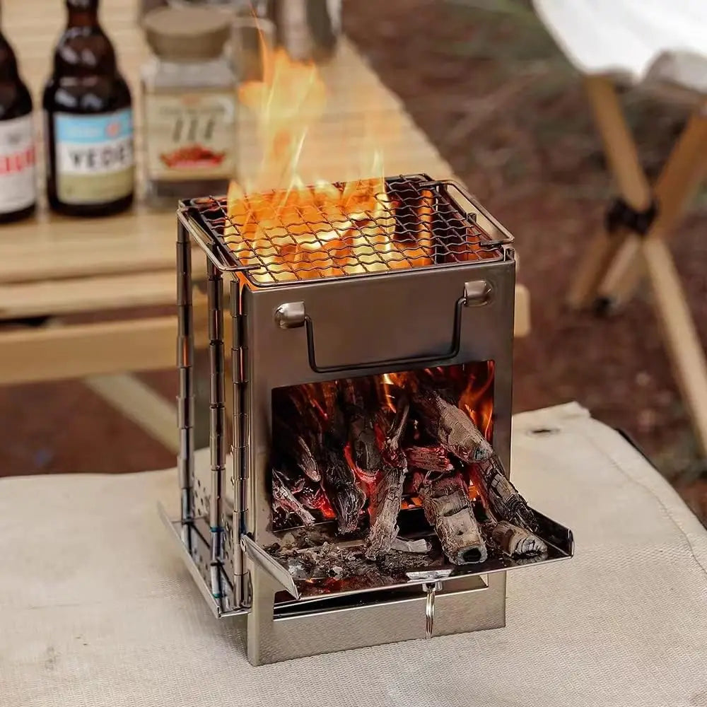 Tragbarer Tisch Holzofen Camping - Falfbar, Grill