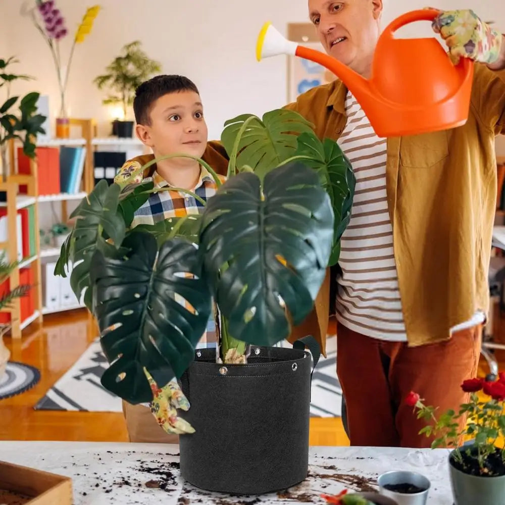 Filz-Pflanzbeutel atmungsaktiv mit Griffen für Garten – Detailansicht 3 | BEST-AMBIENCE