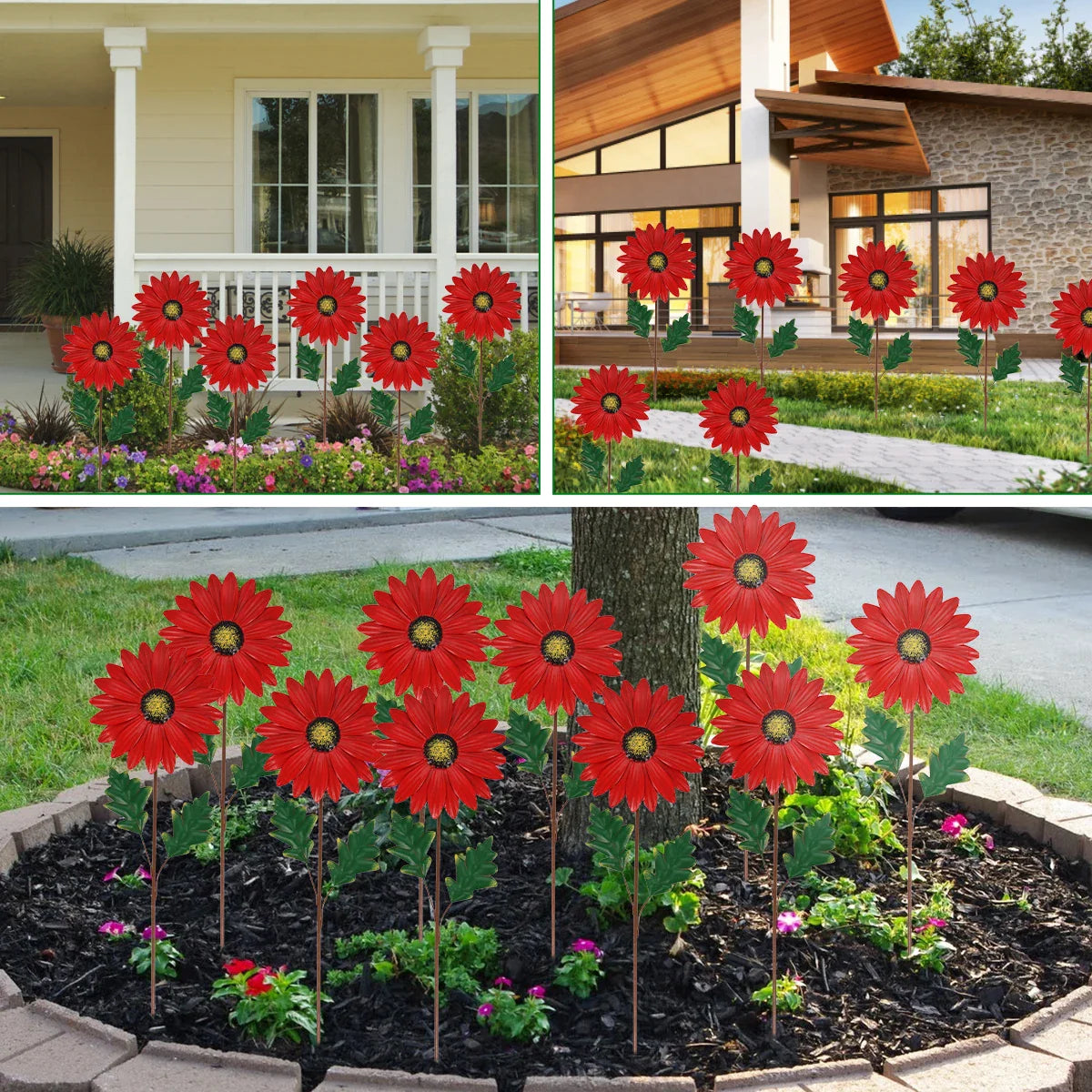 Metall-Blumenstecker Sonnenblume bunt – Gartendeko – Detailansicht 5 | BEST-AMBIENCE