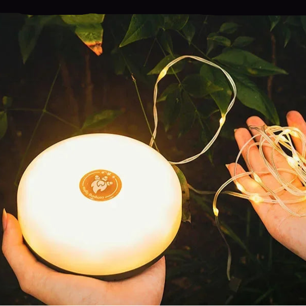 Aufrollbare Camping Lichterkette mit Powerbank