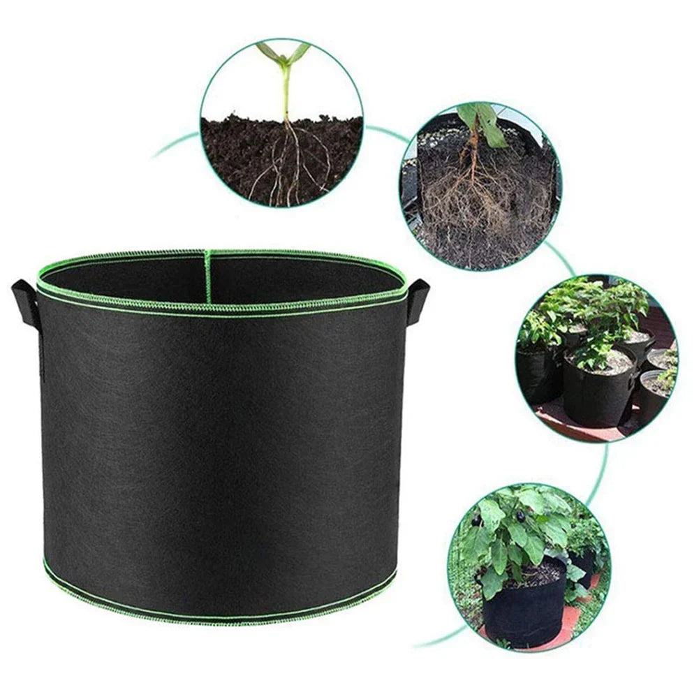 Vliesstoff Pflanzsack mit Griffen – Robuster Gartenbeutel – Detailansicht 6 | BEST-AMBIENCE