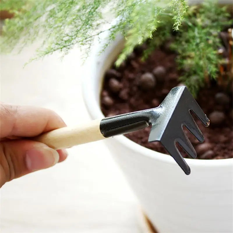 Gartenwerkzeug-Set 3-teilig – Schaufel, Rechen & Hacke - Detailansicht 3 | BEST-AMBIENCE