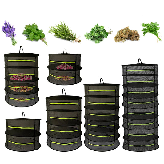 Schichten Trocknungsnetz für Kräuter Fisch hängenden Korb faltende trockene Rack Kraut Gemüse Trockner Tasche Mesh Blumen Knospen Pflanzen