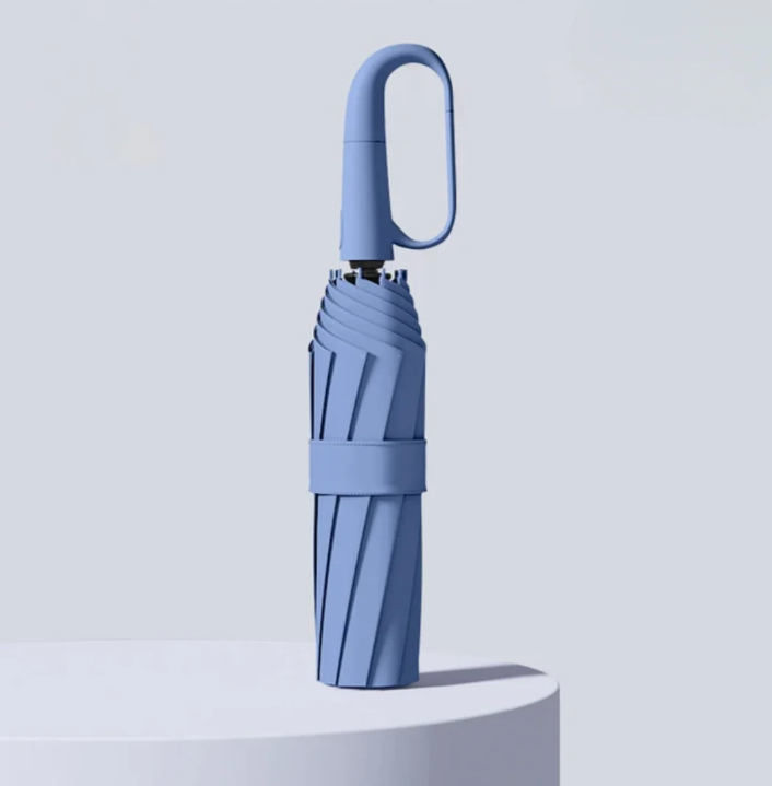 Reflektierender Taschen-Regenschirm – Kompakt, windfest & sicher bei Nacht