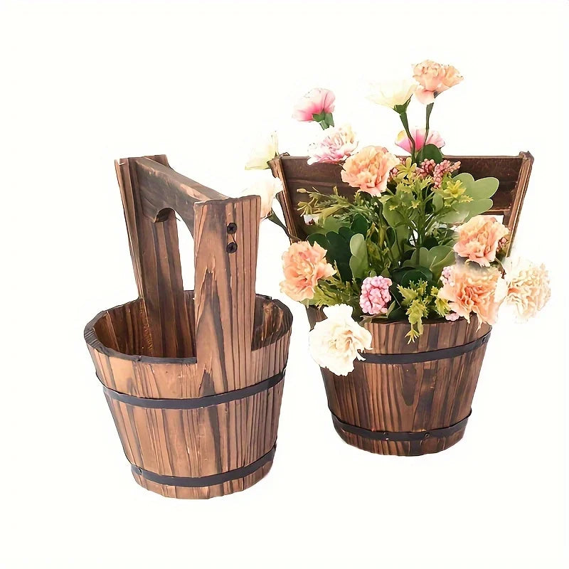 Pflanzkübel Holz Fass-Design – Blumentopf Garten Terrasse - Detailansicht 8 | BEST-AMBIENCE