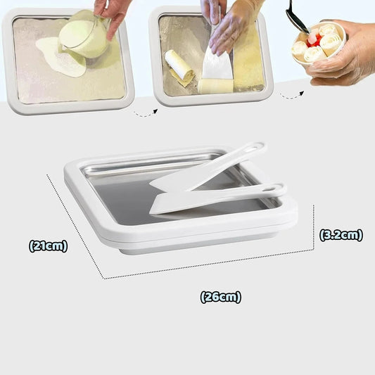 Frozen Yogurt Rollplatte – Eisrollen-Maker für kreative Desserts zuhause