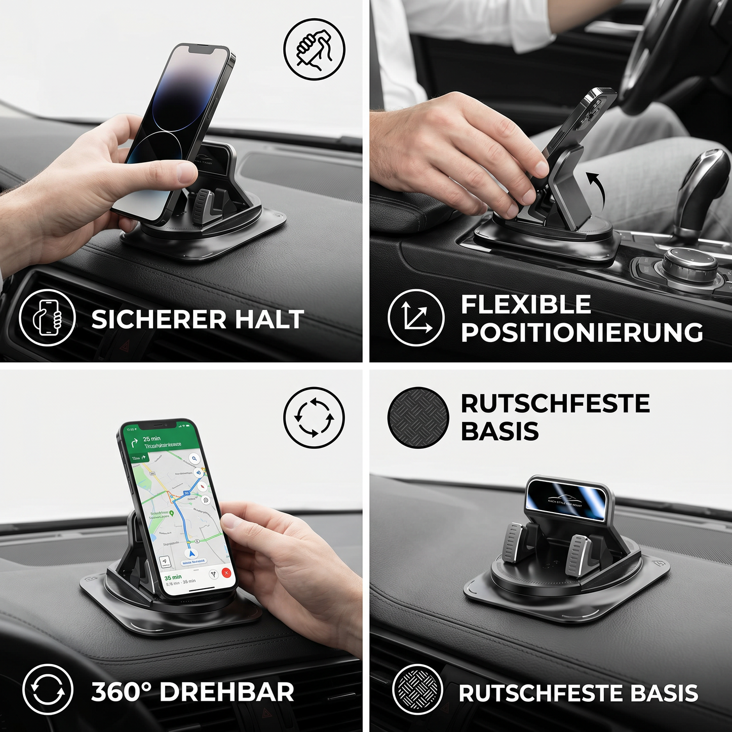 Kfz-Handyhalter: rutschfest für Armaturenbrett & Konsole - Detailansicht 5 | BEST-AMBIENCE