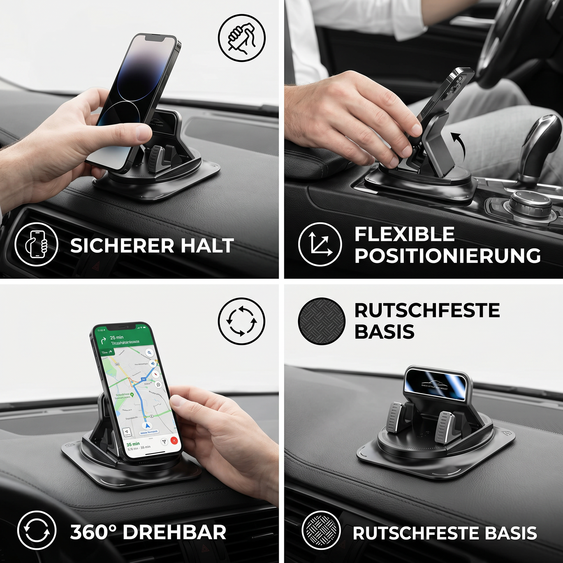 Kfz-Handyhalter: rutschfest für Armaturenbrett & Konsole - Detailansicht 5 | BEST-AMBIENCE