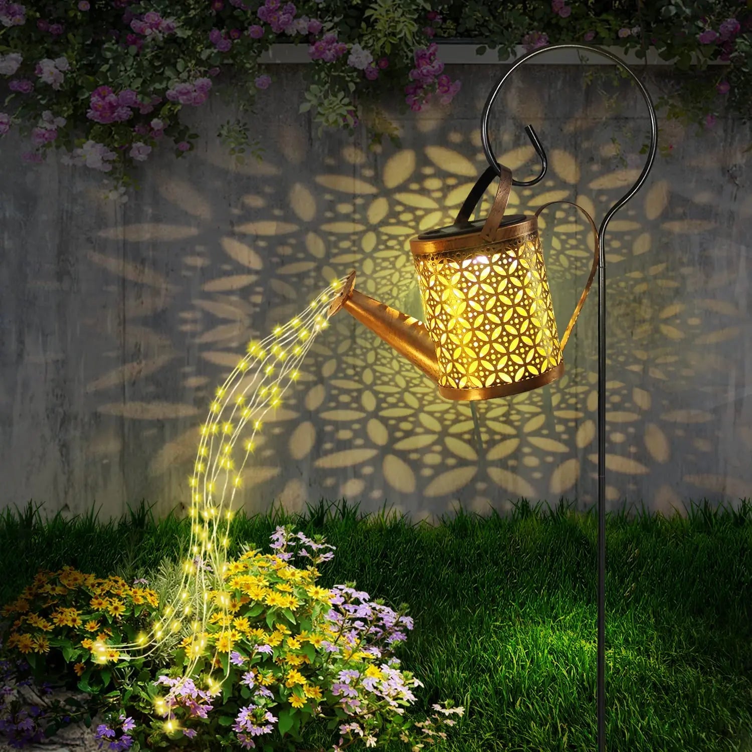 Solar Gießkanne mit Lichtern Outdoor Solar Garten Lichter Terrasse Solar Lichter Wasserdicht Hängende Laterne für Hof 