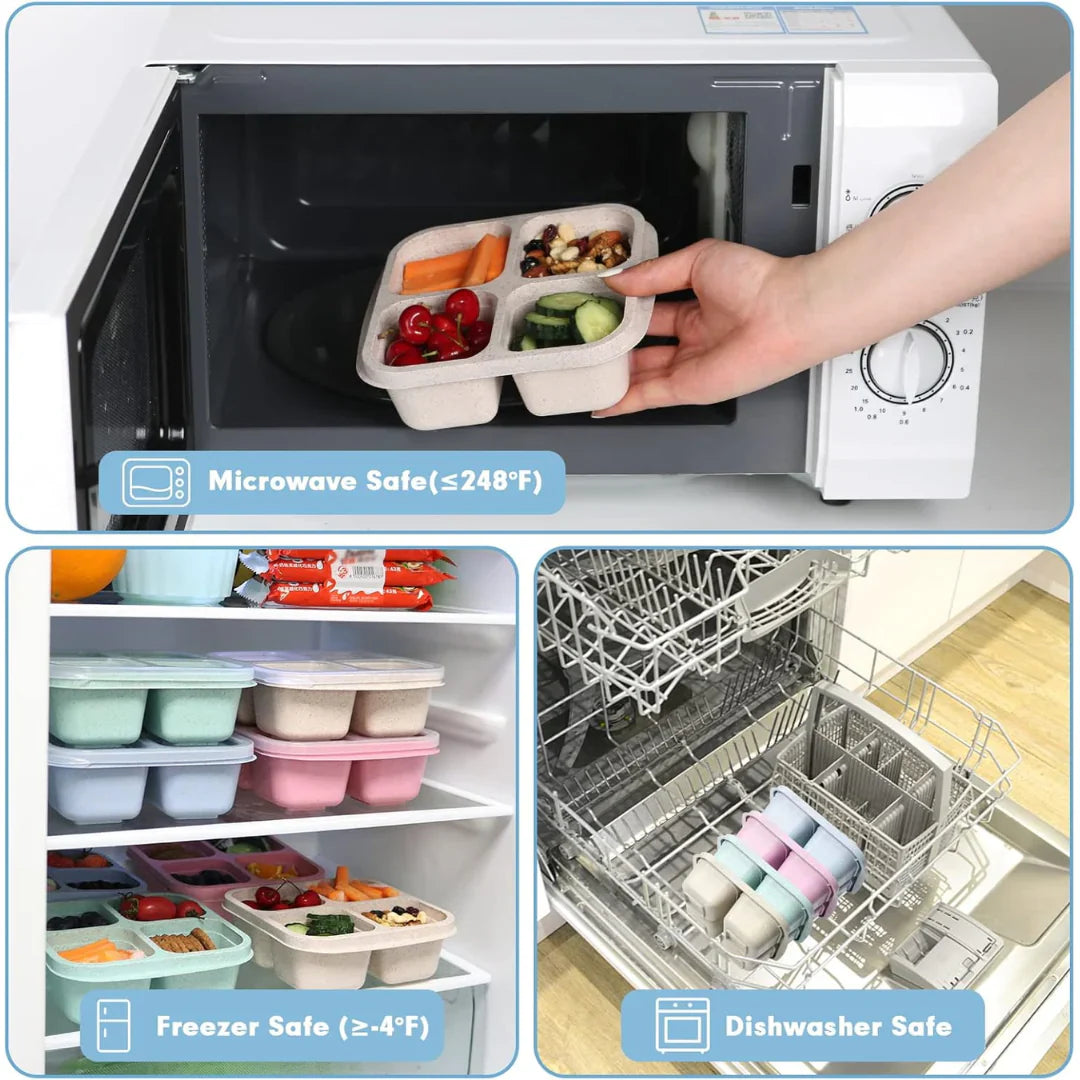 Meal-Prep-Box 4er-Set Bento Lunchbox 4-Fach – Detailansicht 5 | BEST-AMBIENCE