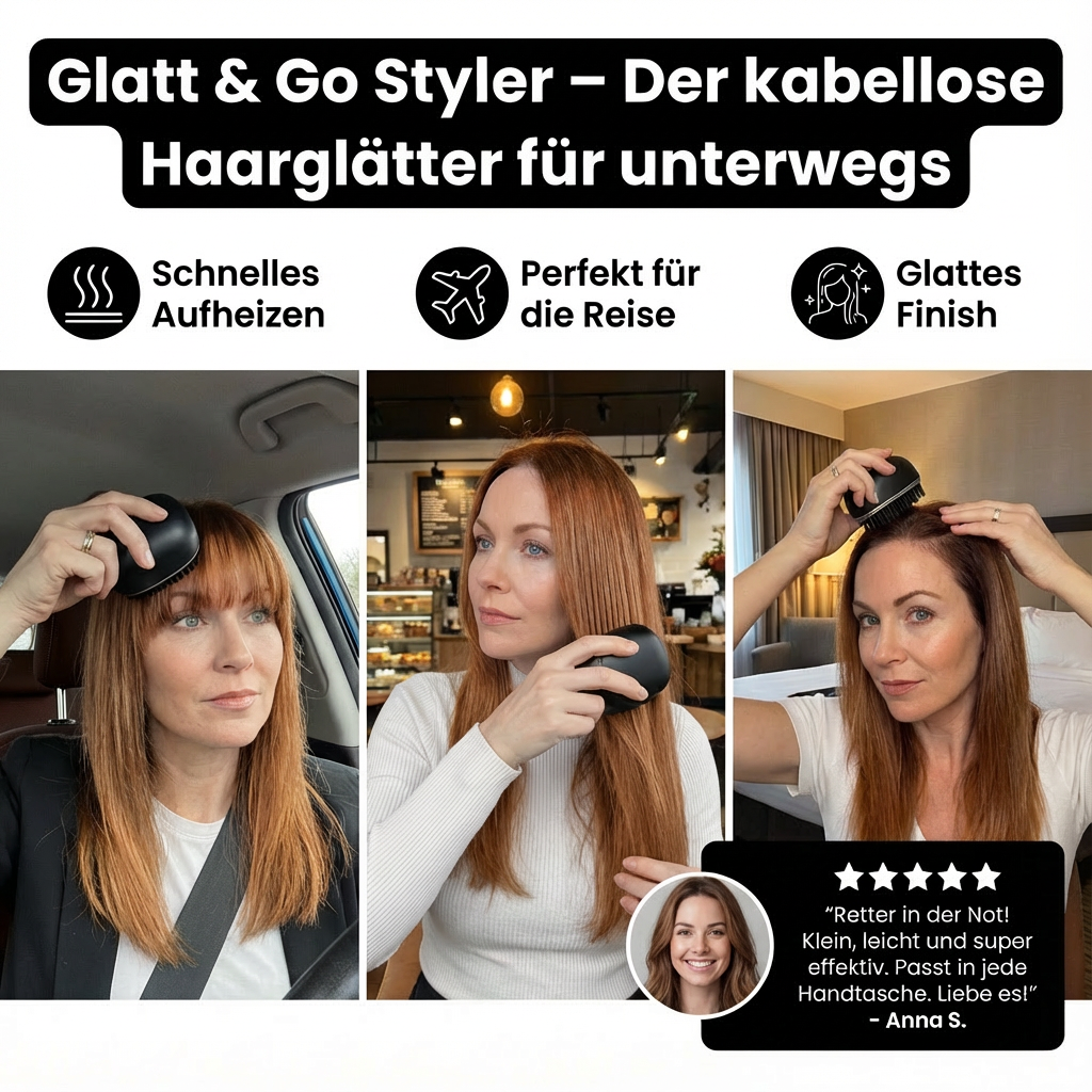 Kabelloser Reise-Haarglätter – Glatt & Gepflegt - Detailansicht 3 | BEST-AMBIENCE