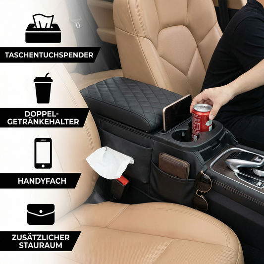 Armlehne Auto mit Getränkehalter & Ablage - Detailansicht 2 | BEST-AMBIENCE