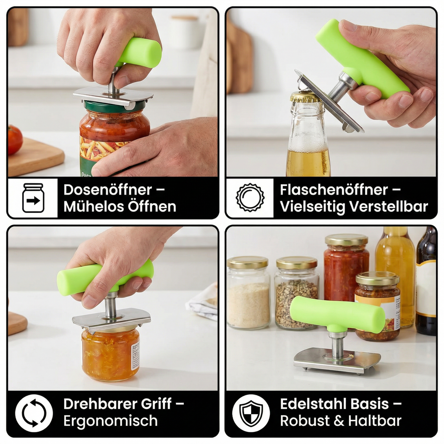 Edelstahl Dosen- & Flaschenöffner – verstellbar, drehbar - Detailansicht 4 | BEST-AMBIENCE