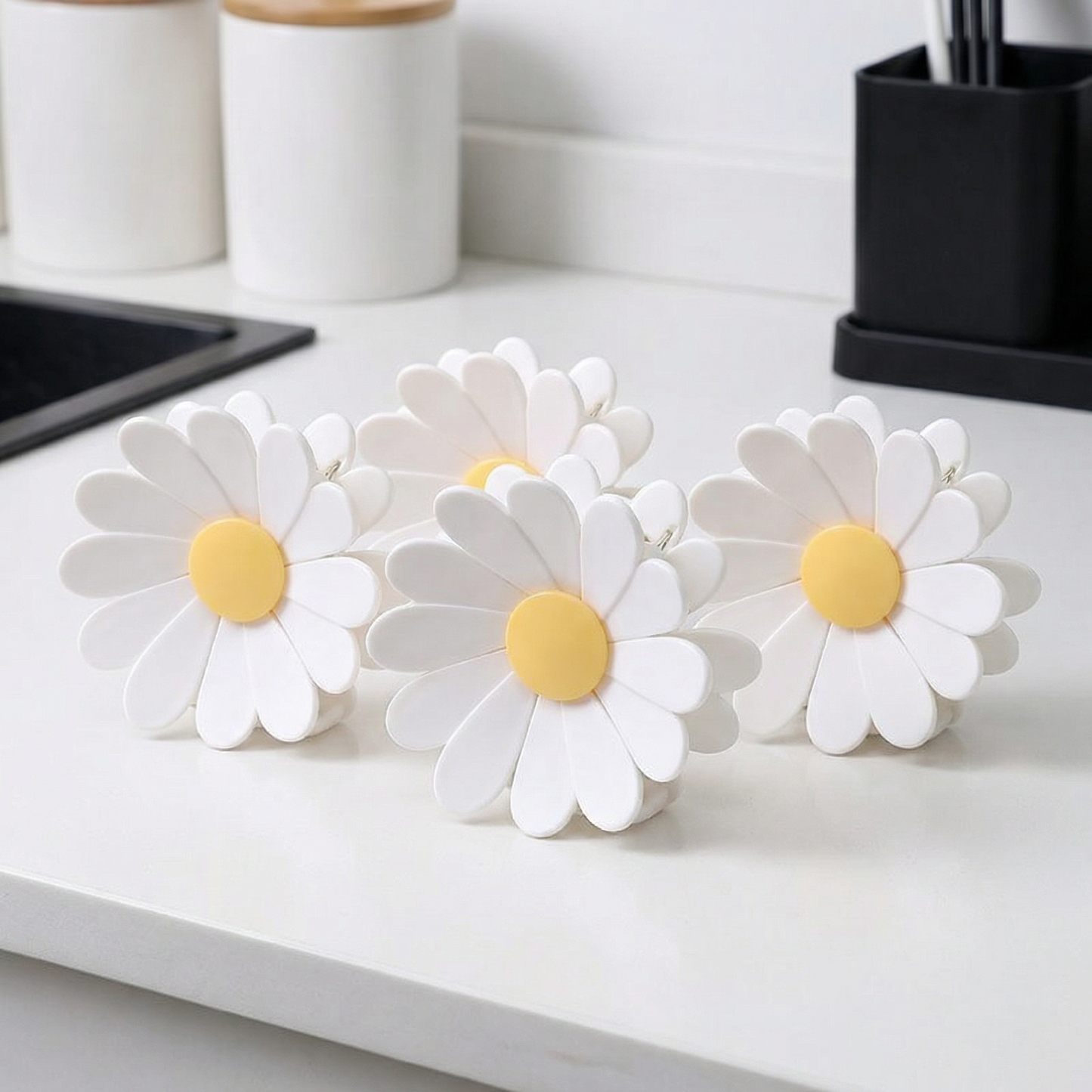 Beutelverschlüsse Gänseblümchen 4er-Set Snacks Lebensmittel - Detailansicht 6 | BEST-AMBIENCE