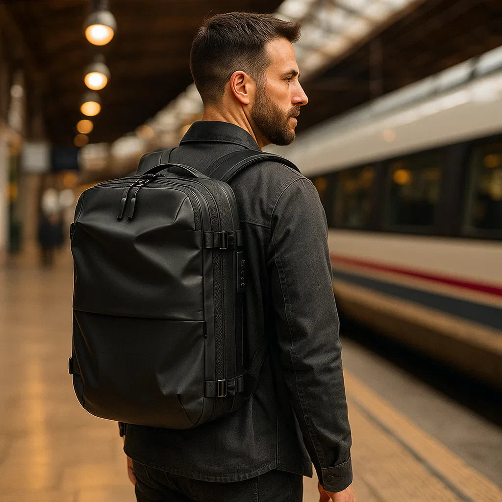 Kompakter Vakuum Rucksack perfekt für Reisen