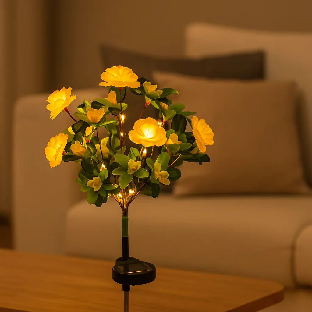 Solar Blumenleuchten – LED Gartenstecker mit warmem Licht
