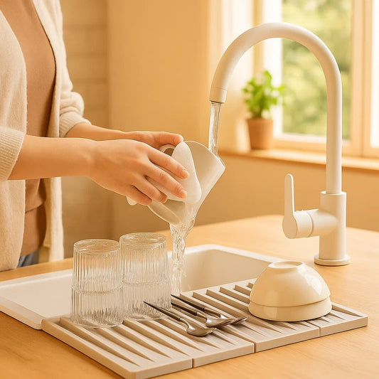 Faltbare Silikontropfmatte – hitzebeständig & platzsparend - Detailansicht 2 | BEST-AMBIENCE