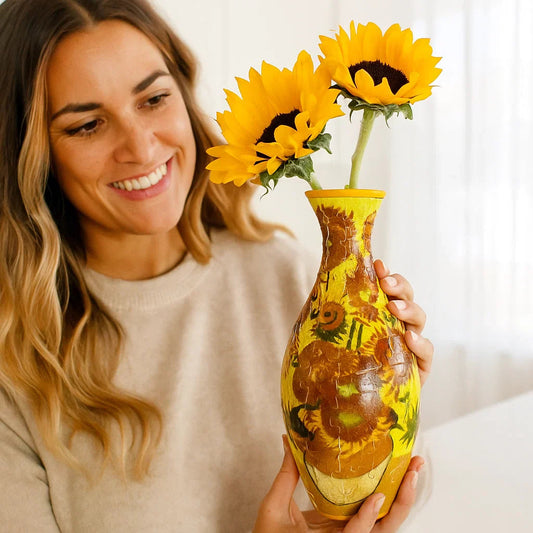 3D-Puzzle-Vase für echte Blumen – dekorativ, stabil & wiederverwendbar