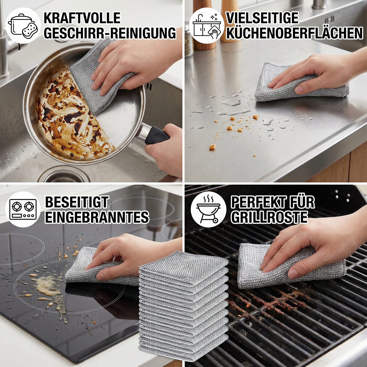 Reinigungstücher Küche 20er Set – Herd, Grill & Geschirr - Detailansicht 4 | BEST-AMBIENCE