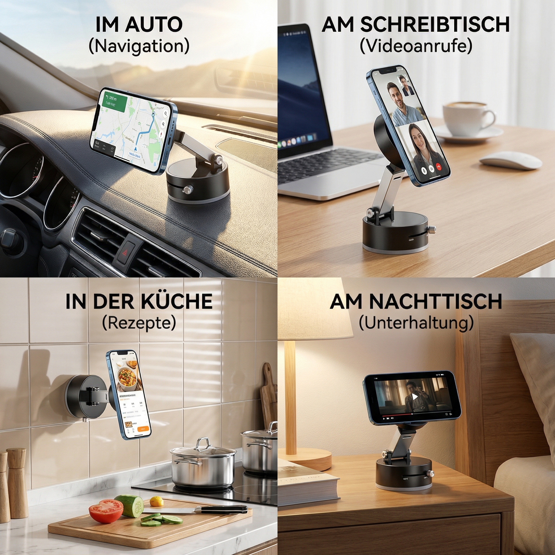 Vakuum-Saugnapf Handyhalter faltbar, magnetisch universal - Detailansicht 7 | BEST-AMBIENCE