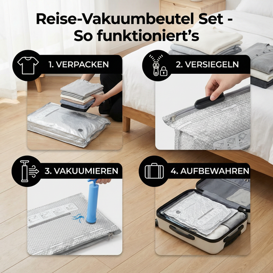 Vakuumbeutel Reiseset mit aufladbarer Pumpe - Detailansicht 2 | BEST-AMBIENCE