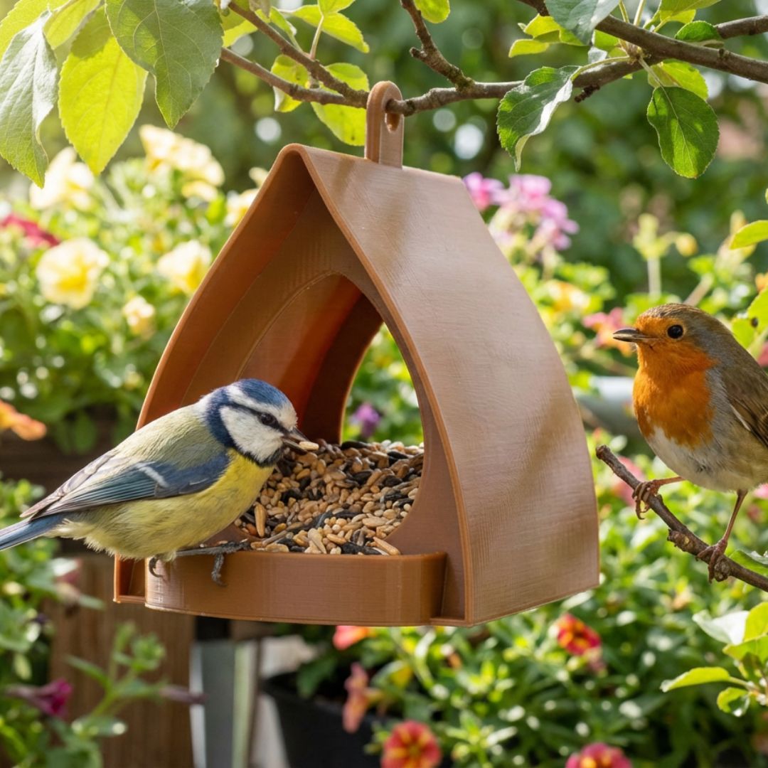 Vogelfutterhaus hängend – Groß für Garten & Balkon - Detailansicht 11 | BEST-AMBIENCE