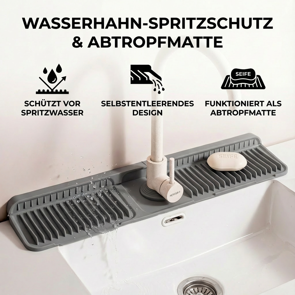 Silikon-Abtropfmatte Spüle & Waschbecken Spritzschutz - Detailansicht 2 | BEST-AMBIENCE