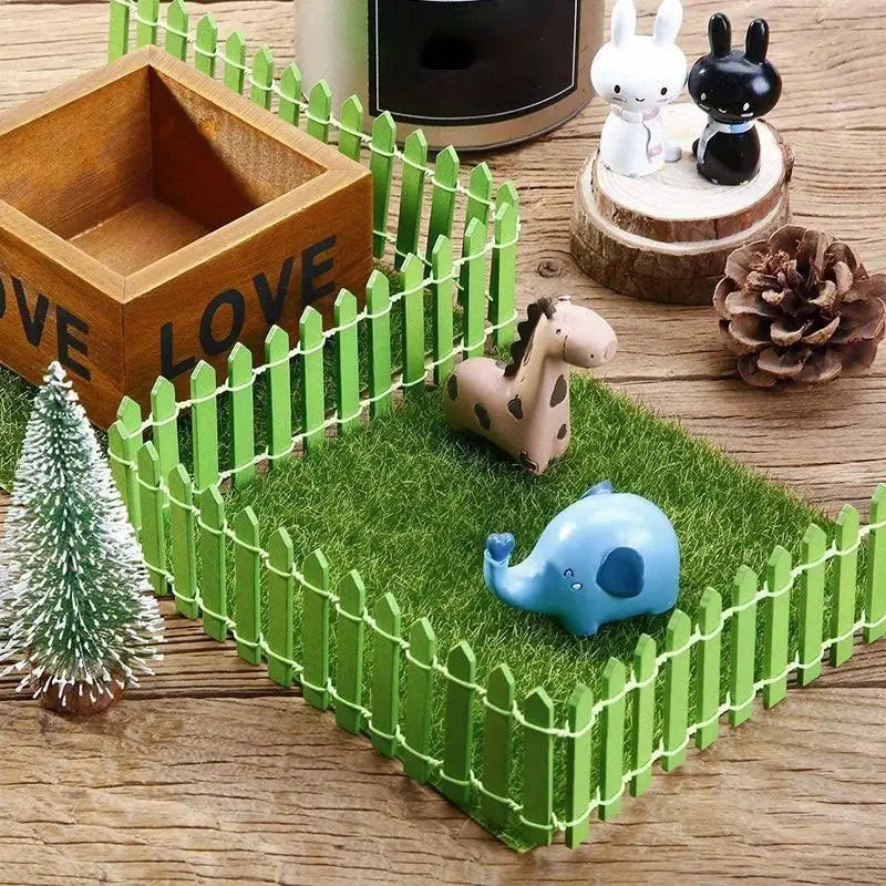 Holz Gartenzaun Miniatur – Bunte Feengarten Deko – Garten & Outdoor | BEST-AMBIENCE