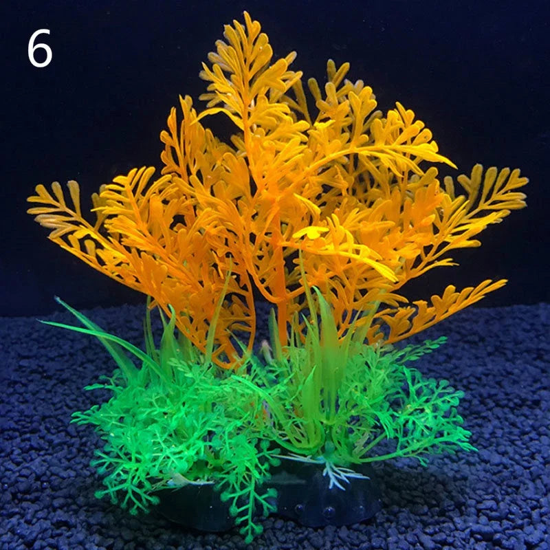 Aquarium Kunstpflanzen Set – Realistische Deko bunt in 6 | BEST-AMBIENCE