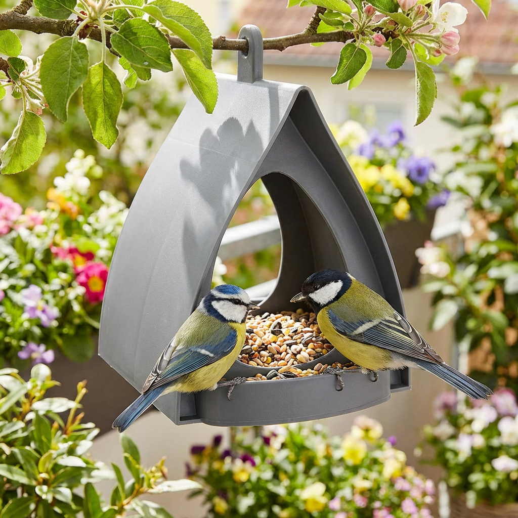 Vogelfutterhaus hängend – Groß für Garten & Balkon - Detailansicht 8 | BEST-AMBIENCE