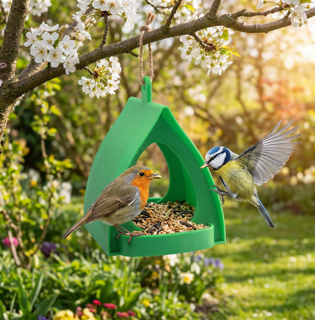 Vogelfutterhaus hängend – Groß für Garten & Balkon - Detailansicht 9 | BEST-AMBIENCE