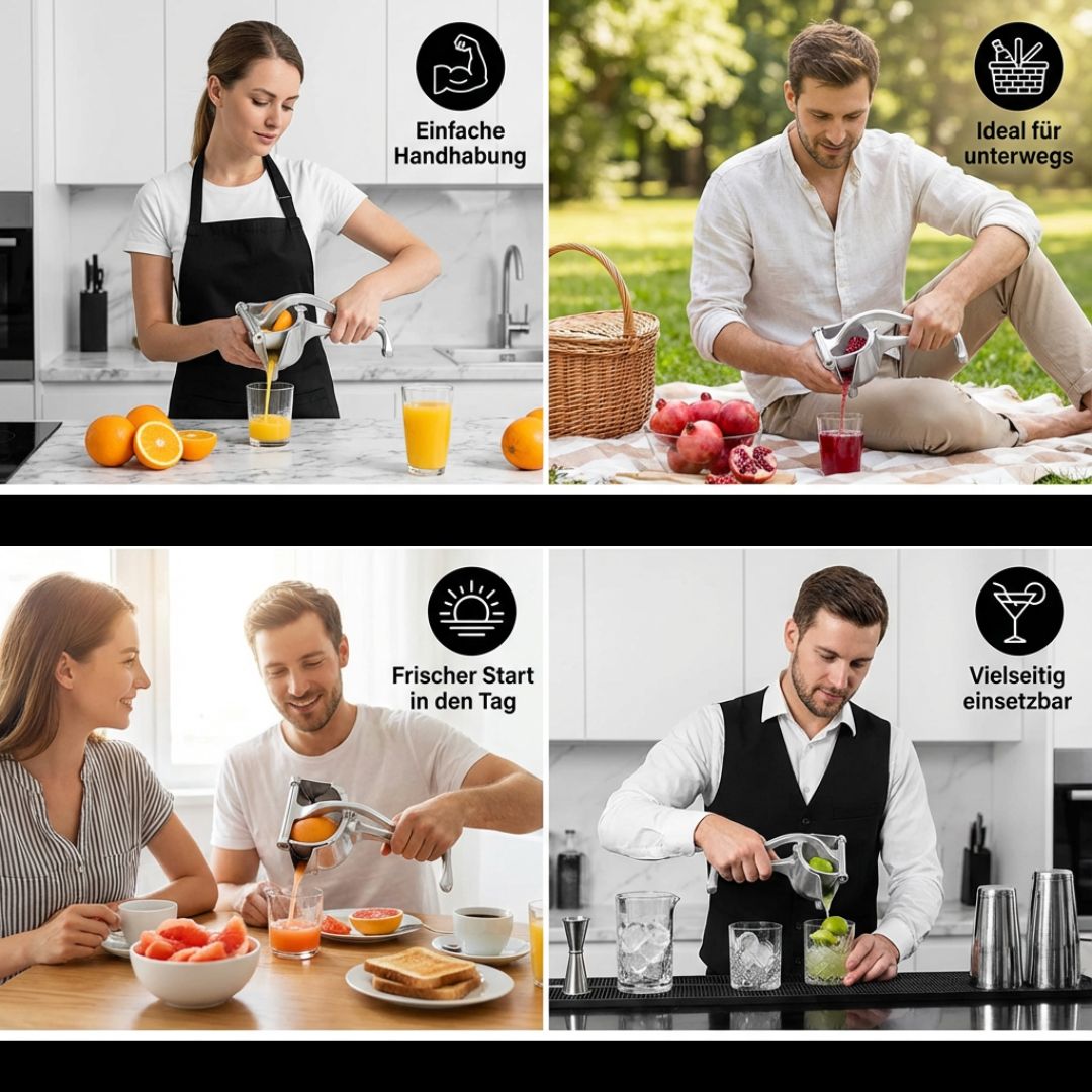 Manuelle Zitruspresse Aluminium – Saftpresse für Früchte - Detailansicht 5 | BEST-AMBIENCE