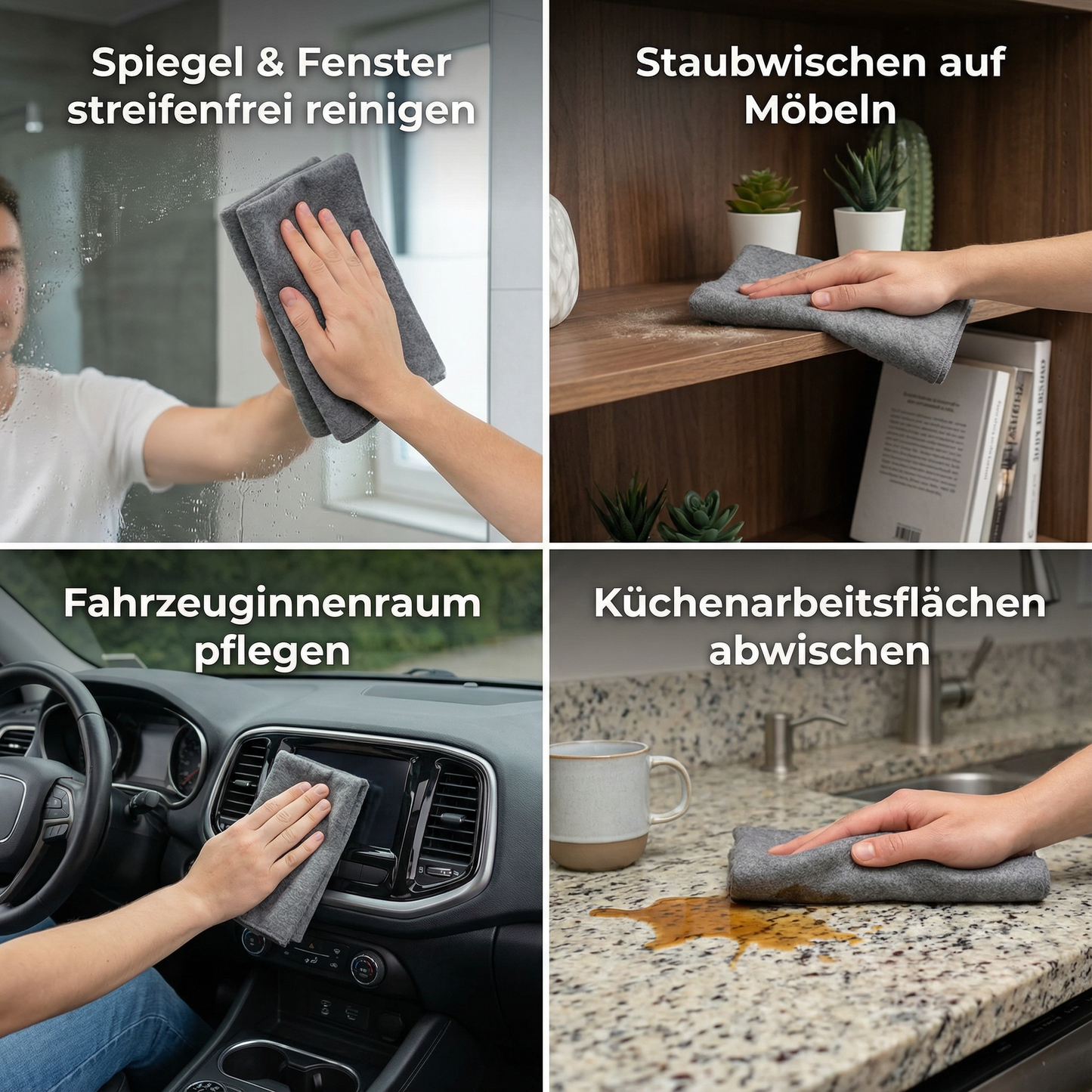 Mikrofasertücher 10er Set – Streifenfrei & Wiederverwendbar - Detailansicht 5 | BEST-AMBIENCE