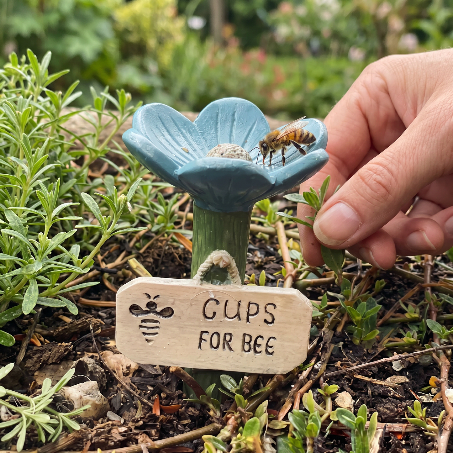 Bienen-Wassertränke Blume | Bunter Garten-Wasserspender - Detailansicht 8 | BEST-AMBIENCE