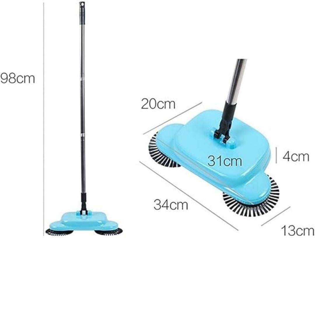 2in1 Besen-Staubsauger ohne Strom – Kabellos, leise & umweltfreundlich für alle Böden