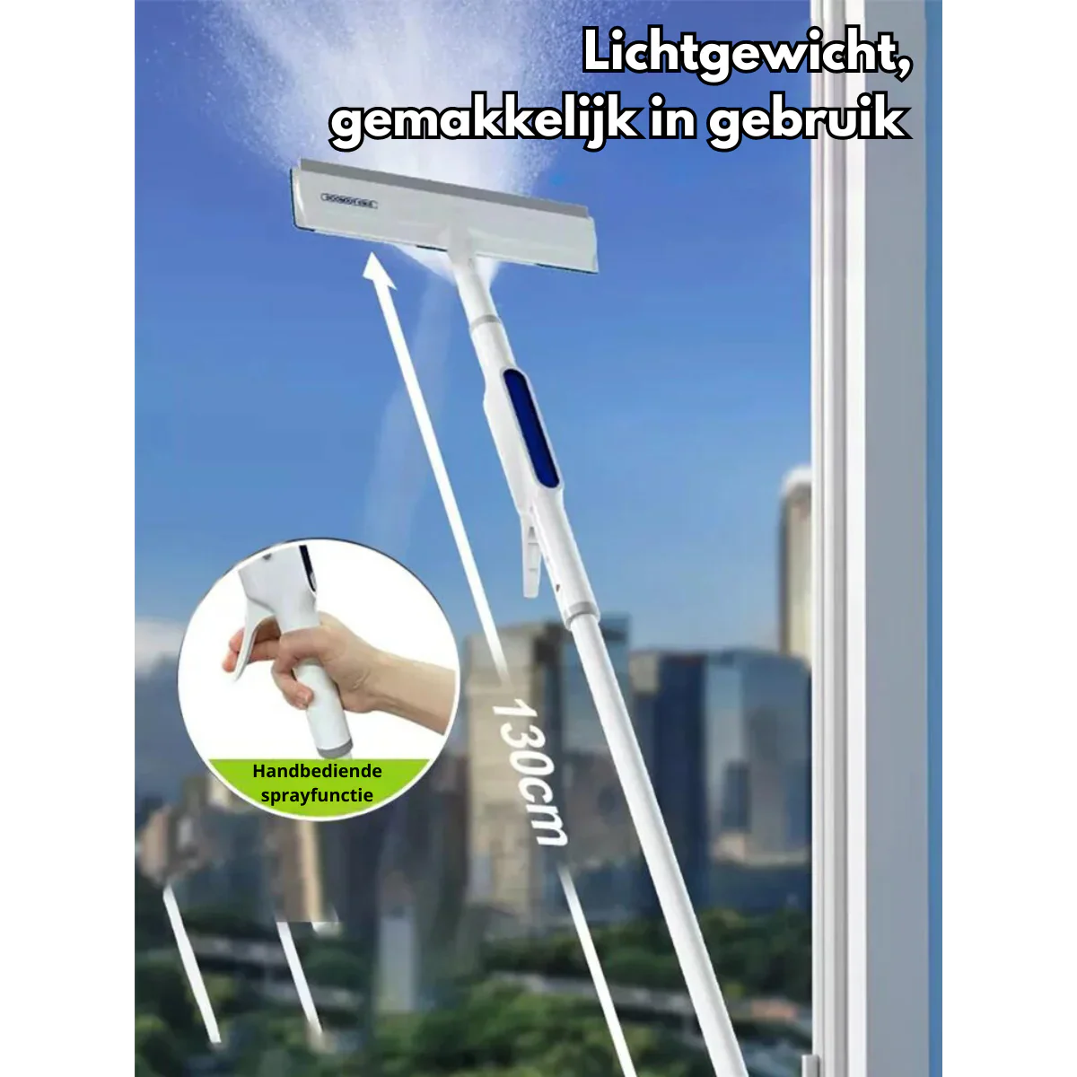 Fensterwischer 3-in-1 mit Sprühfunktion & Abzieher – Detailansicht 3 | BEST-AMBIENCE