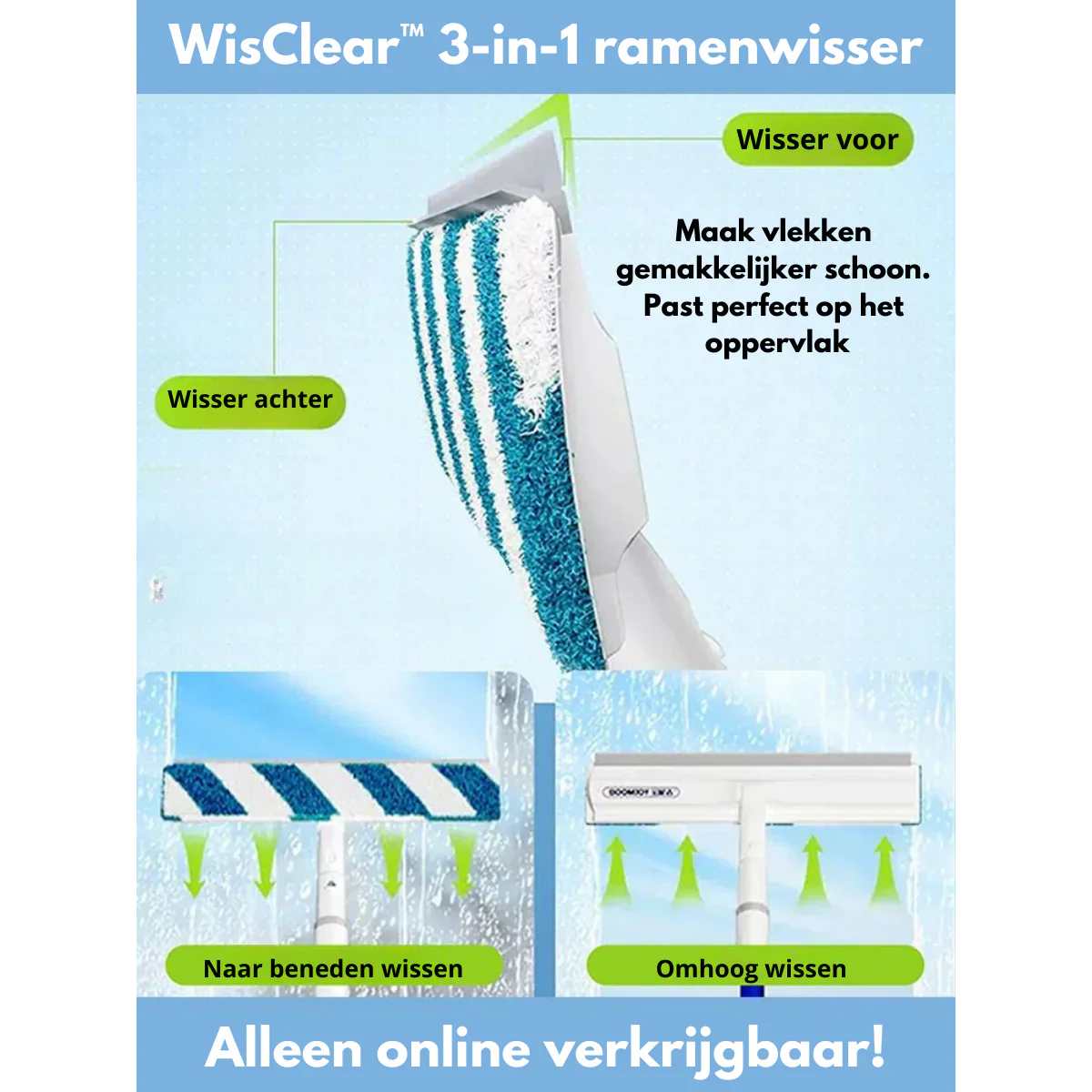 Fensterwischer 3-in-1 mit Sprühfunktion & Abzieher – Detailansicht 5 | BEST-AMBIENCE
